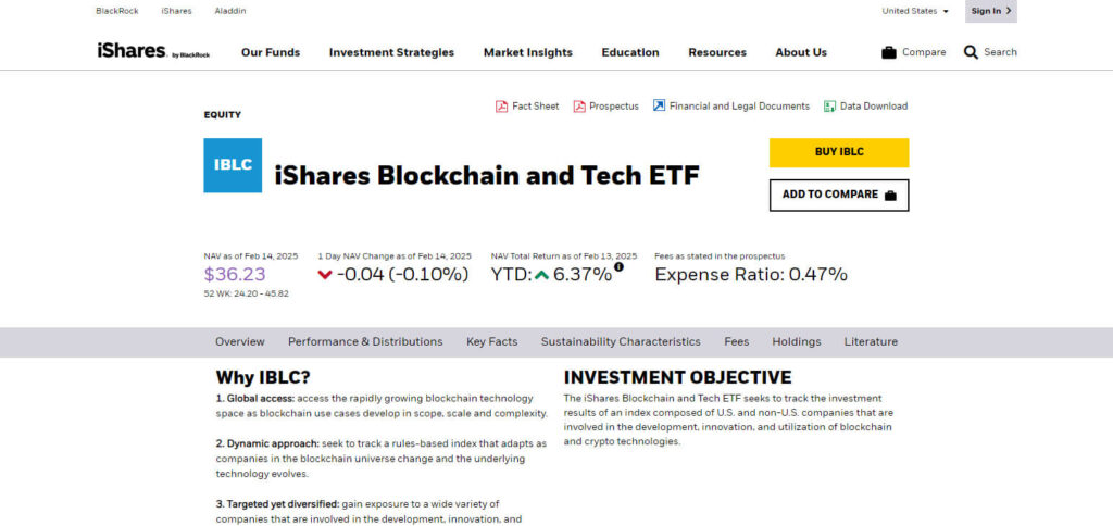 iShares Blockchain and Tech ETF (IBLOCK)