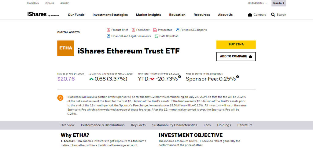 iShares Ethereum Trust (IETH)