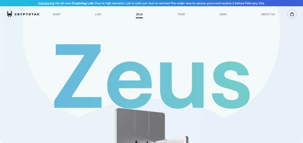 Cryptotag Zeus