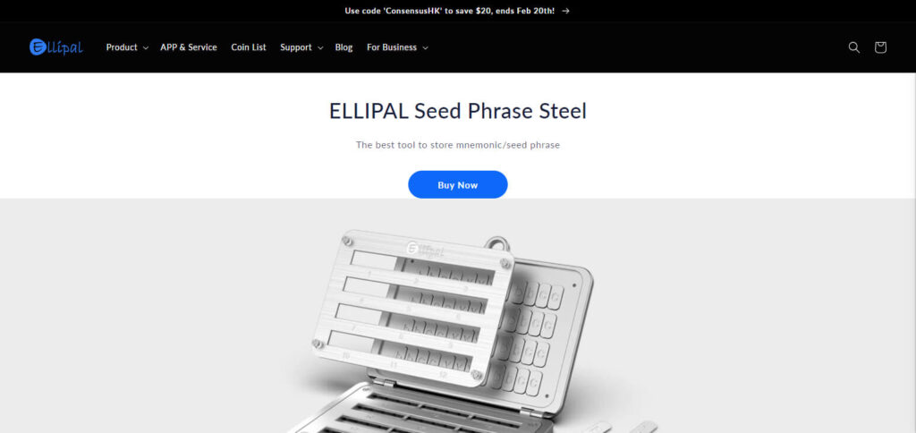Ellipal Seed Phrase Steel