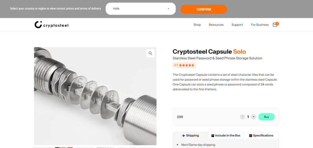 Cryptosteel Capsule