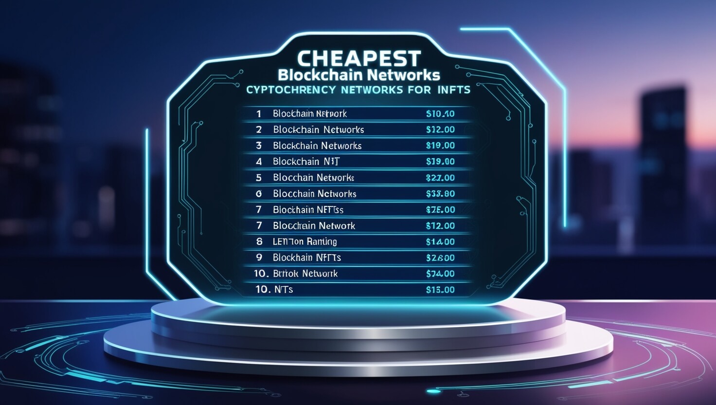 10 Cheapest Blockchain Networks For NFTS