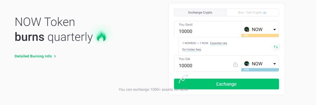 Changenow Crypto Exchange Review 2025: Features, Fees, and Security Overview 5 NOW Token