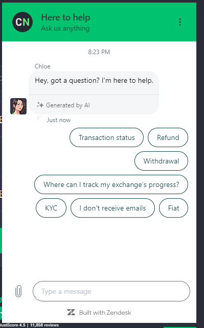 Changenow Crypto Customer Support