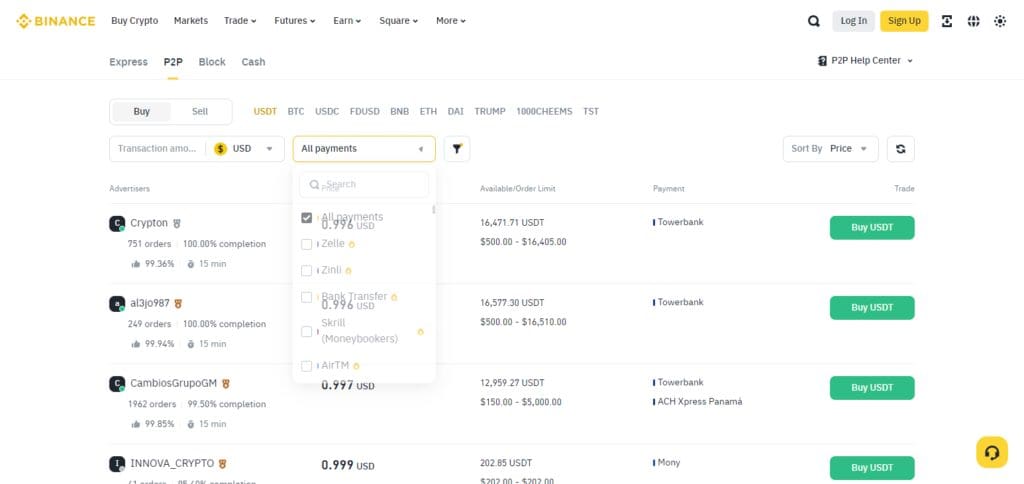 Where to Buy Crypto Without Fees 2 Binance P2P