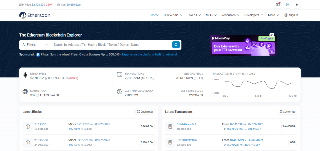 Etherscan Blockchain