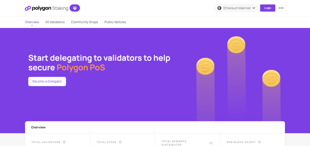 Visit the Polygon Staking Website