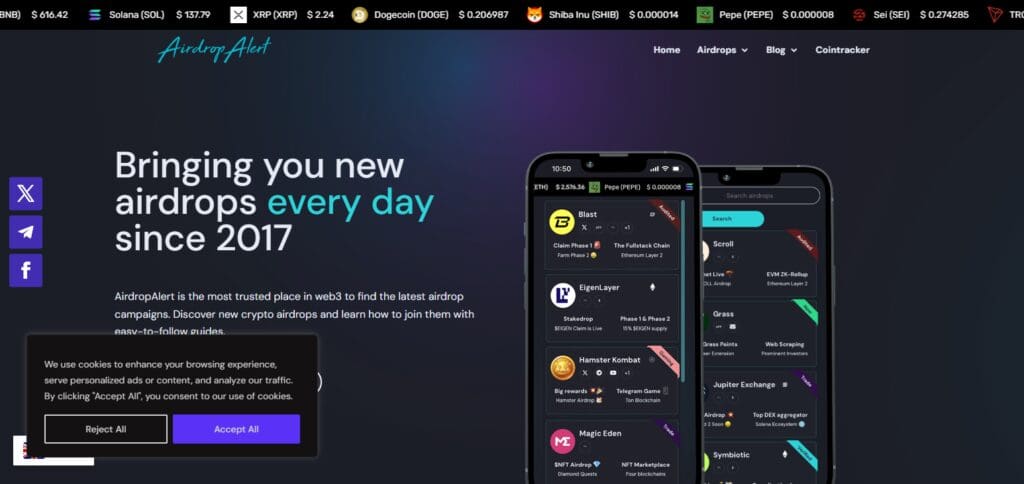 9 Best Crypto Airdrop Calendars | Stay Updated on Free Airdrops 4 AirDropAlert