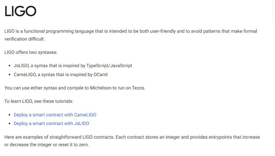 10 Best Smart Contract Languages for Web3 Development 7 LIGO