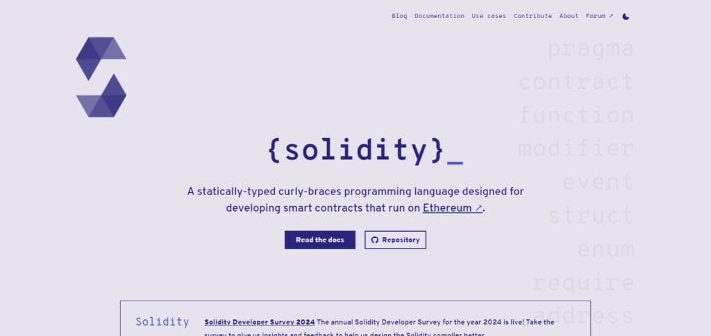 10 Best Smart Contract Languages for Web3 Development 2 Solidity