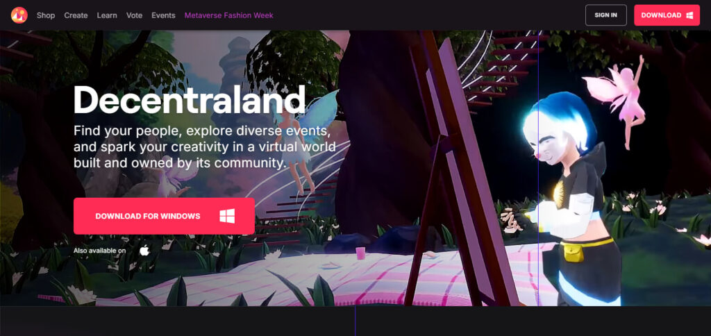 Decentraland (MANA) Play To Earn Coins