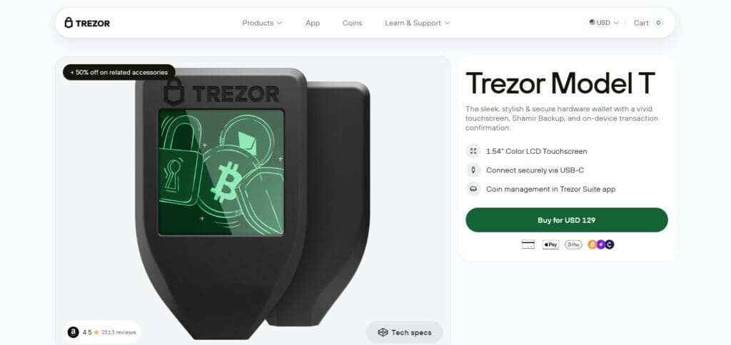 10 Best Altcoin Wallet Apps In March 2025 10 Trezor Model T
