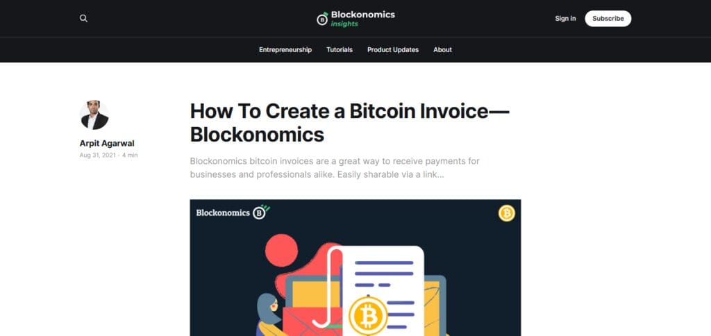 9 Best Cryptocurrency Invoice Platforms In 2025 4 Blockonomics Crypto Invoice