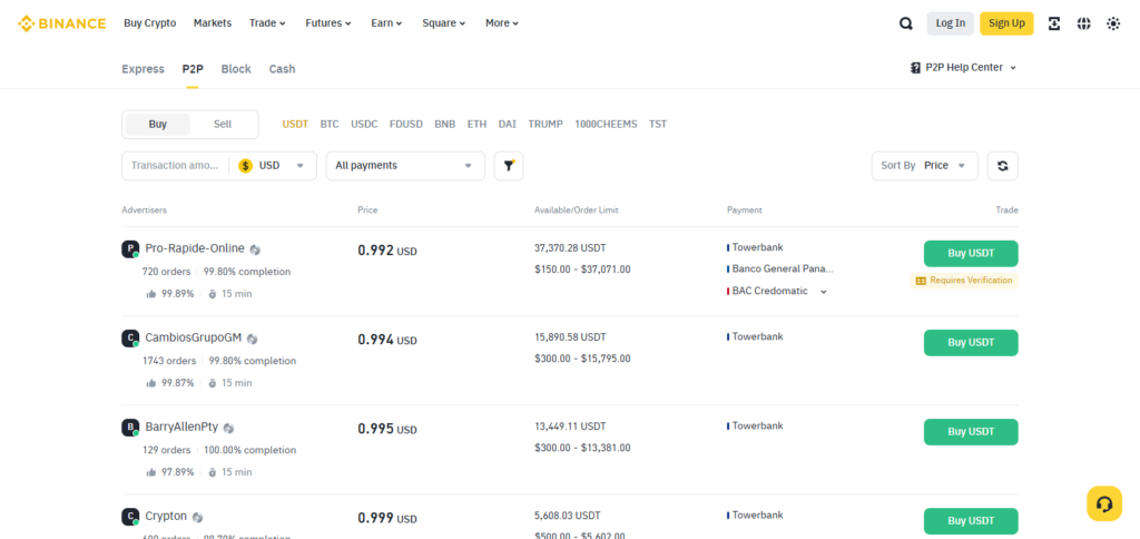 Peer-to-Peer (P2P) Exchanges