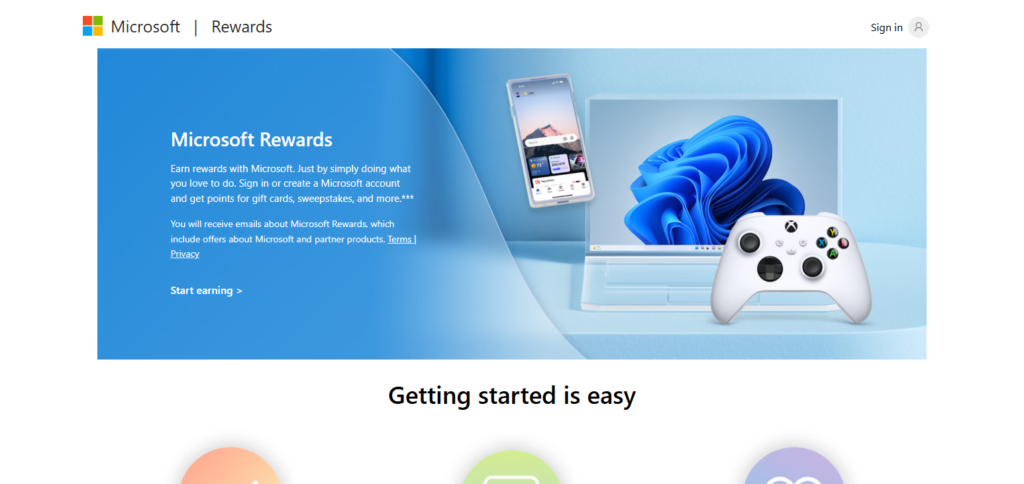 Earning Steps for Microsoft Rewards Points Register For Microsoft Rewards