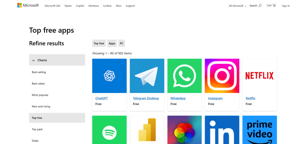 Shopping at Microsoft Store (earn points on purchases)