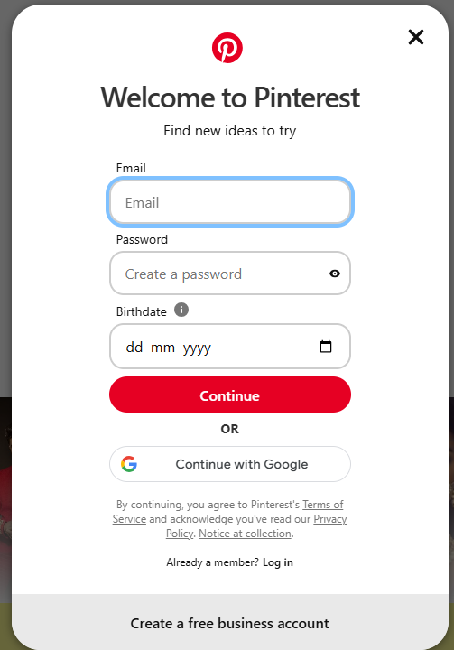 Create a Pinterest Business Profile