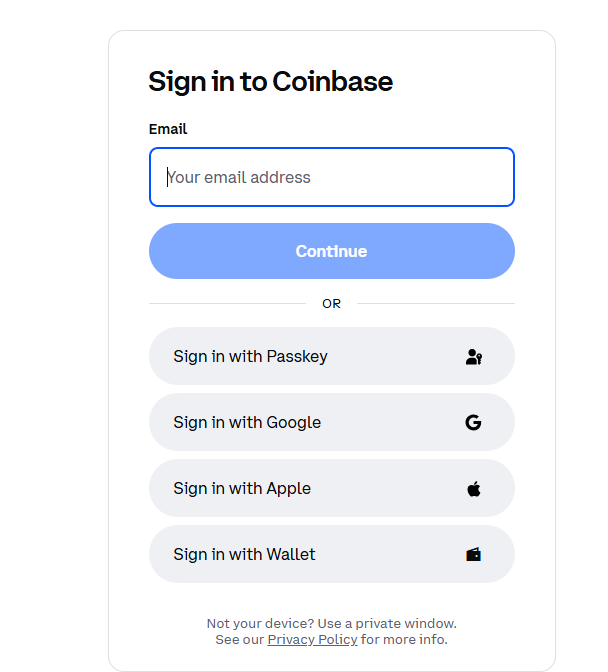 Create an Account on Coinbase