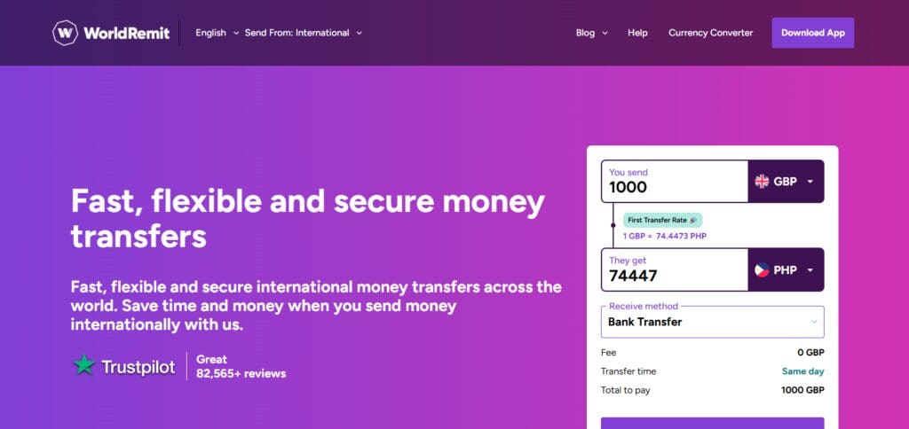 10 Top Money Transfer Services Vs. Bank Transfers 7 WorldRemit