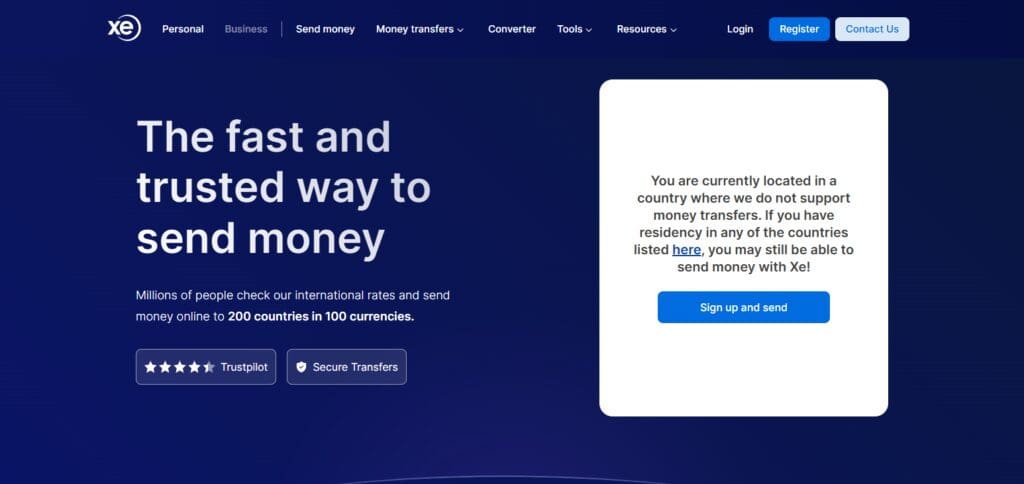 10 Top Money Transfer Services Vs. Bank Transfers 5 XE Money Transfer