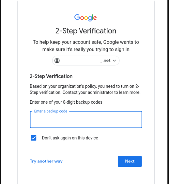 Two Step Verification