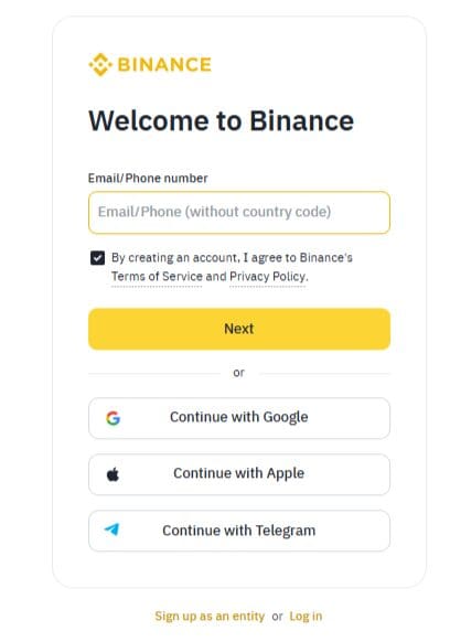How to Use Crypto for Remittances: A Step-by-Step Guide 4 Open an account on Binance