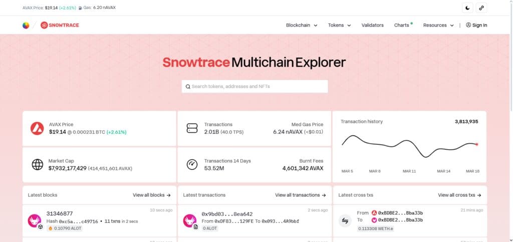 How to Cross-Chain Swap AVAX to ETH Easily 5 Explorer: https://snowtrace.io/