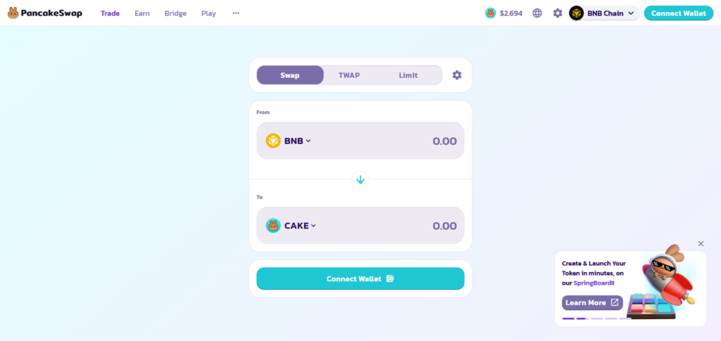 Access PancakeSwap