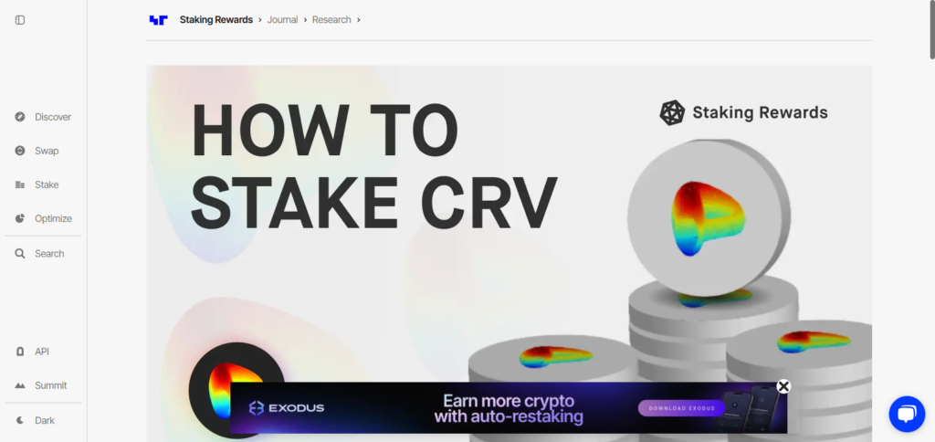 Visit Curve Finance
