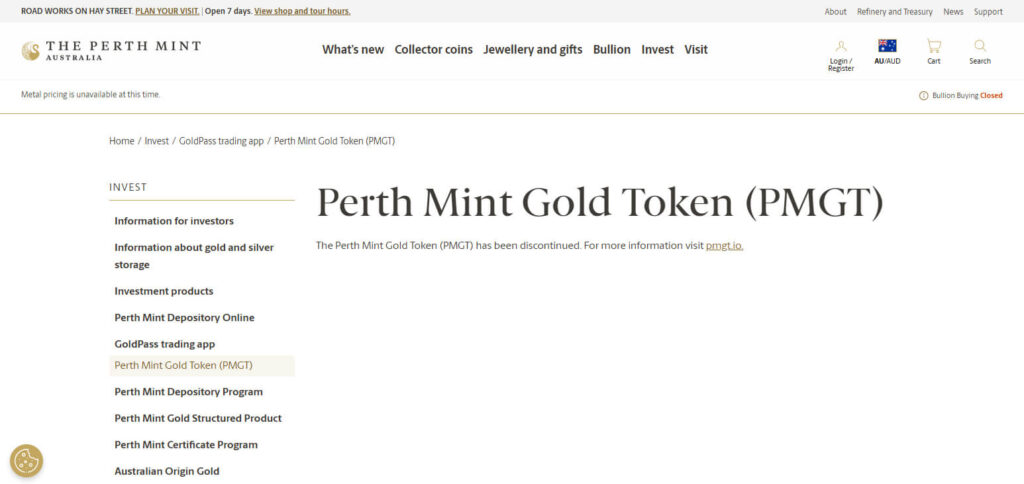 Perth Mint Gold Token (PMGT)