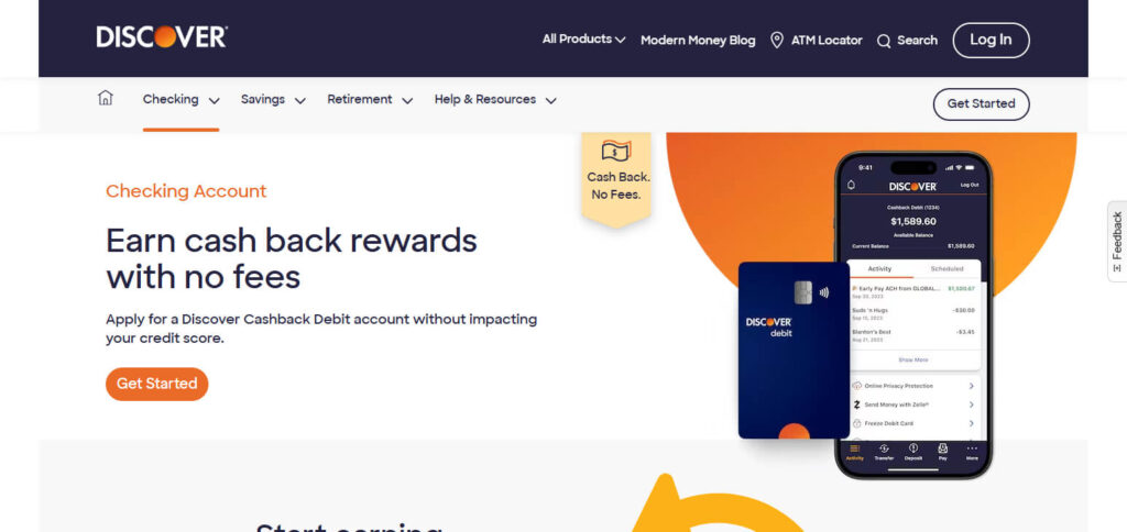 Discover Cashback Debit Checking