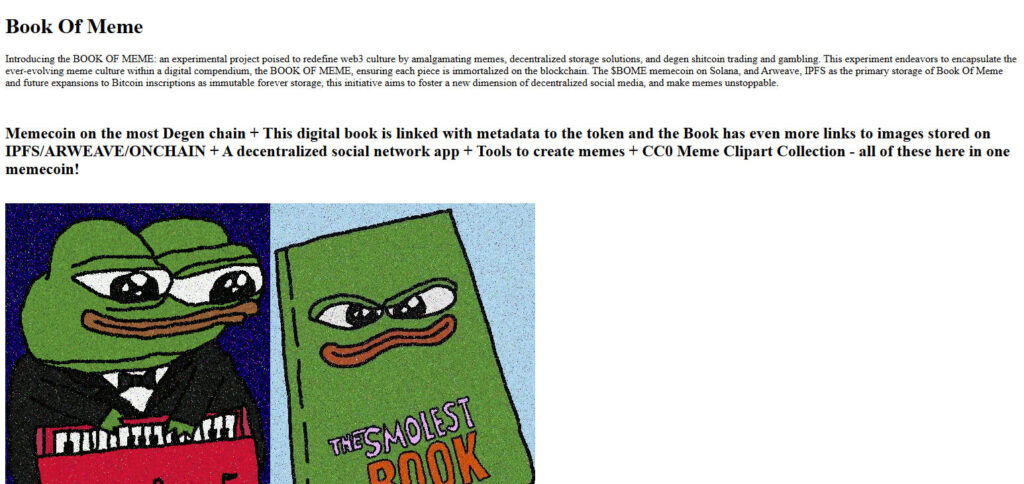 Book of Meme (BOME)