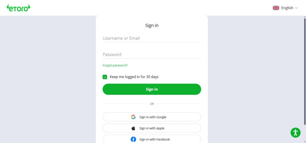 Create an eToro Account: