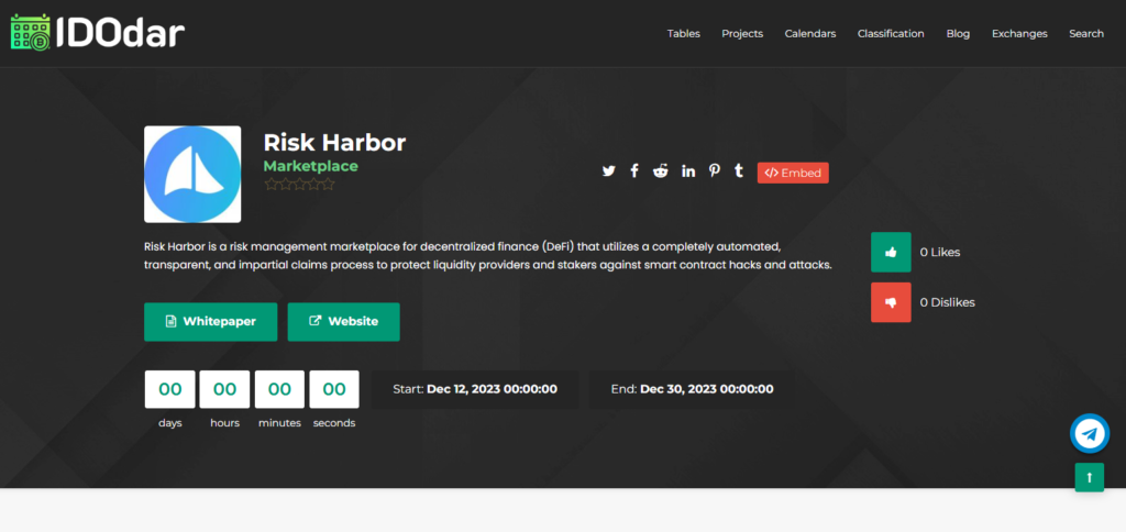 Risk Harbor (RISK)
