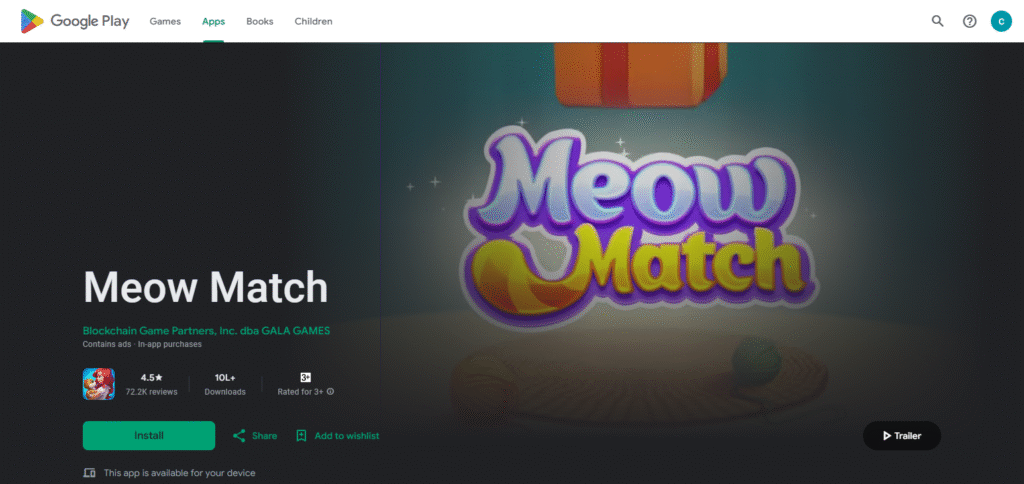 9 Best Play-to-Earn Crypto Games With No Investment 3 Meow Match