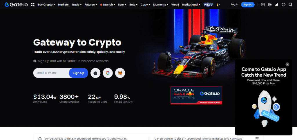 10 Best Crypto Exchange with 24/7 AI Customer Support 10 Gate.io