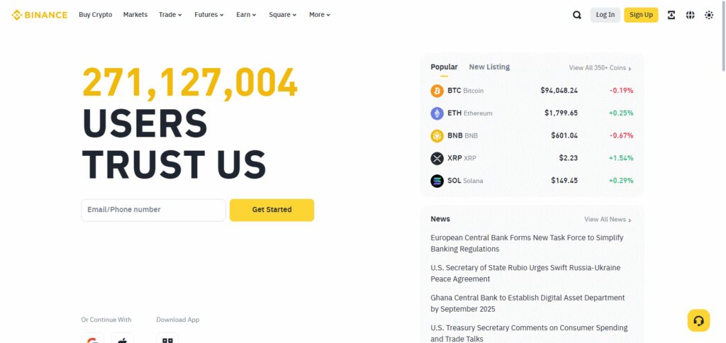 10 Best Crypto Exchange for Multi-Wallet Integration 2 Binance