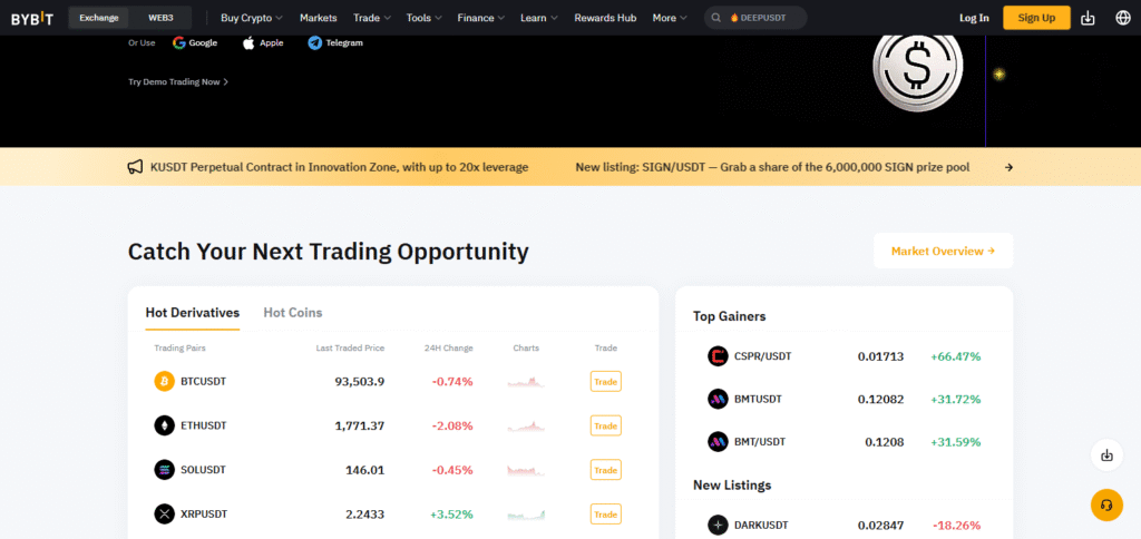 10 Best Crypto Exchange with Native Cross-Margin Trading 3 Bybit
