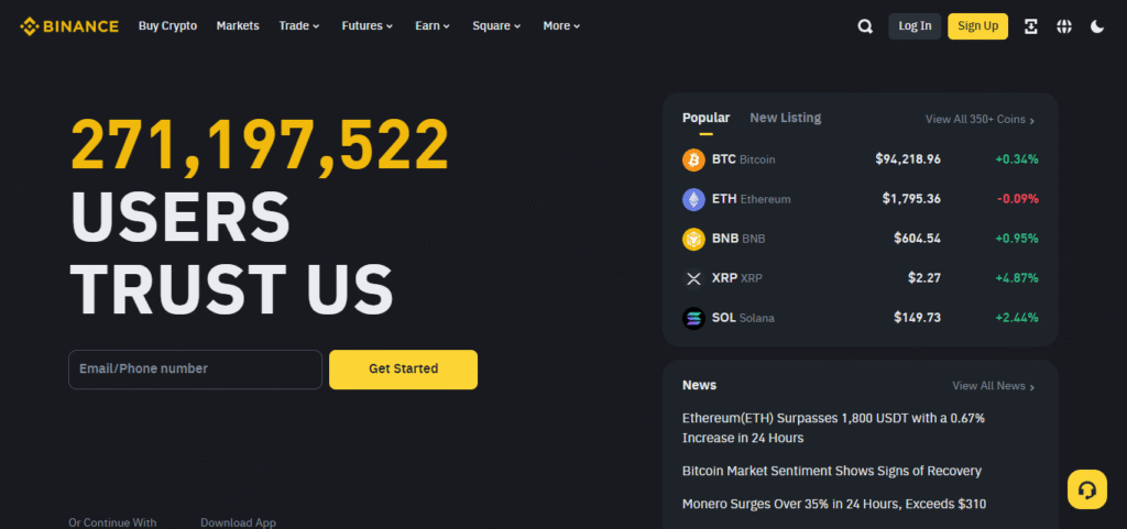 10 Best Crypto Exchange for Gas-Free Ethereum Transfers 2 Binance