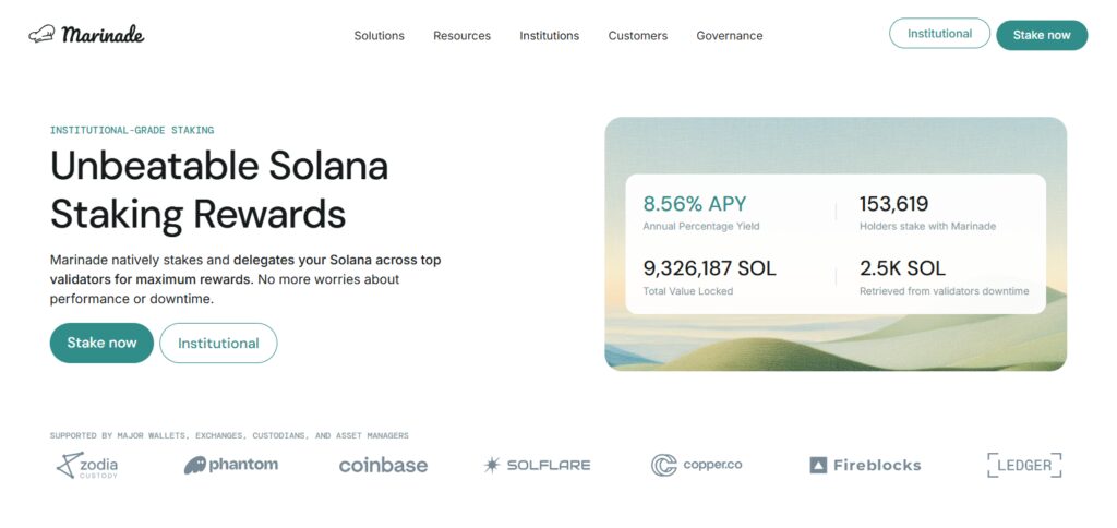 10 Best Staking Platforms For Solana 8 Marinade Finance