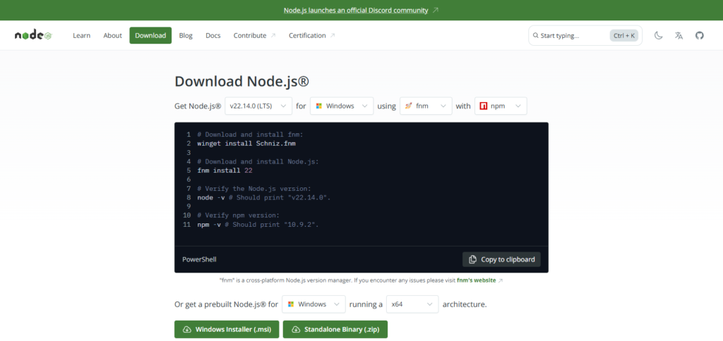 Node Setup