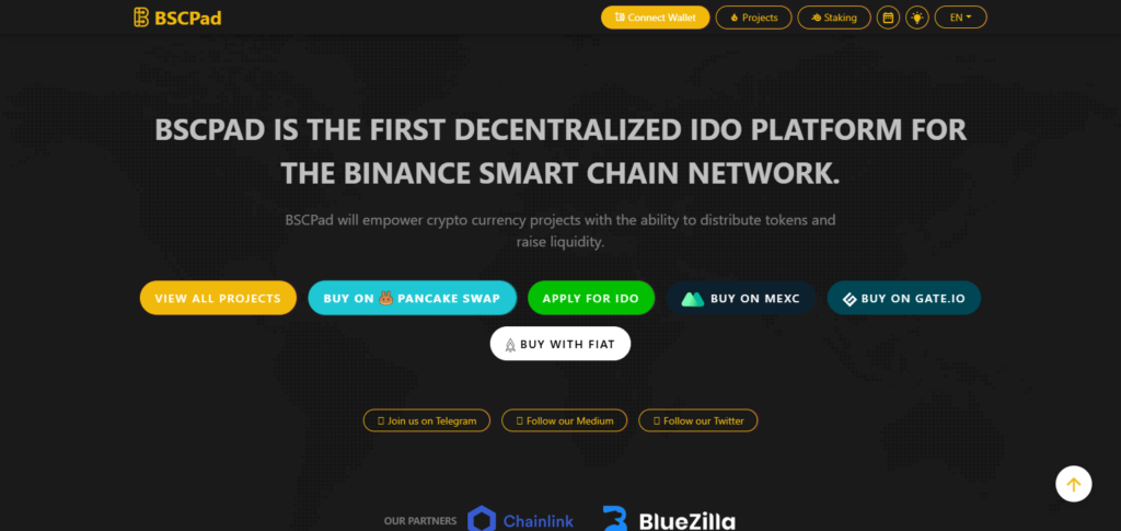 BSCPad Crypto Launchpad For New Tokens
