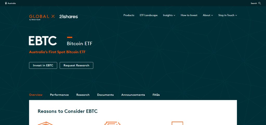 Global X 21Shares Bitcoin ETF (EBTC)