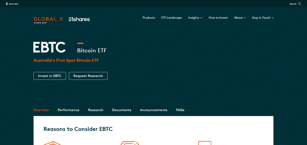 Global X 21Shares Bitcoin ETF (EBTC)