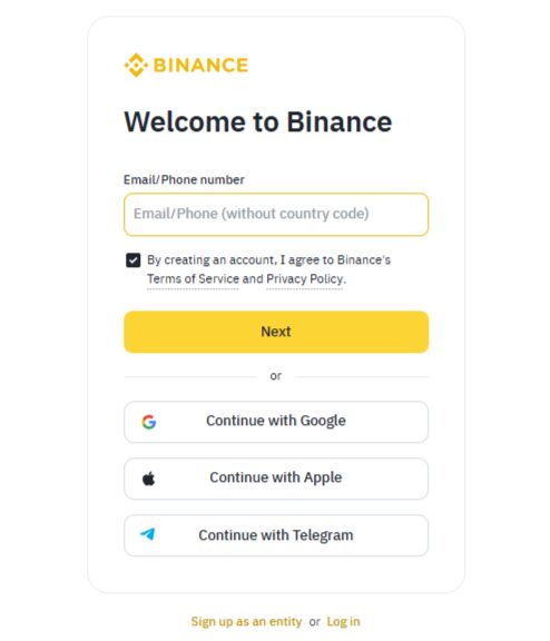 Sign up 