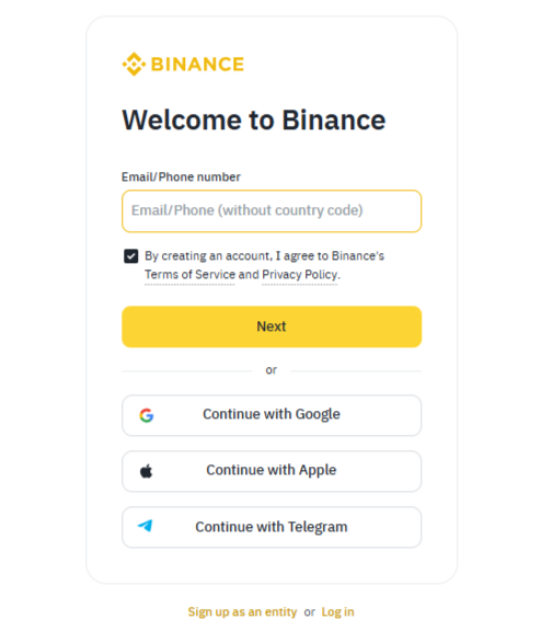 Sign up 