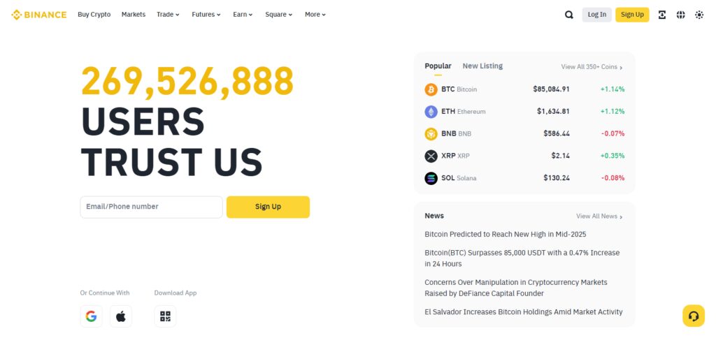 Set Up an Account with Binance 