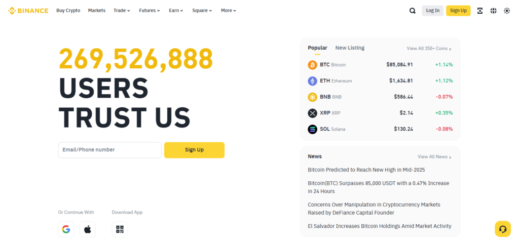 Set Up an Account with Binance 
