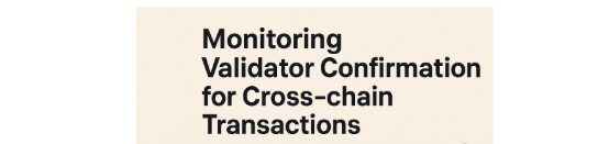 10 Ways To Monitor Bridging Transaction Finality 3 Monitoring Validator Confirmation for Cross-chain Transactions