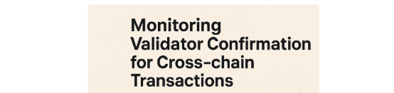 Monitoring Validator Confirmation for Cross-chain Transactions